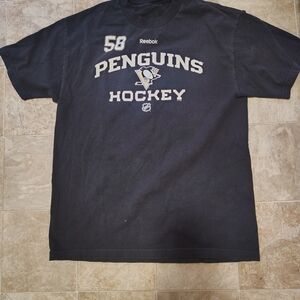 Reebok Penguins Hockey T-Shirt in Black